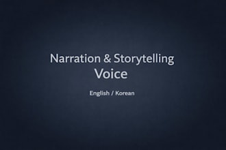 provide a clear and natural male voice over