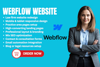 design wix, webflow website design for you law company