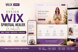 design wix spiritual healer website reiki chakra meditation astrology website
