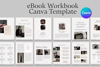 canva ebook workbook planner digital guide PDF design editable template
