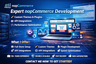 be expert nopcommerce development custom themes plugins performance optimization