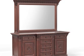 create a high detailed 3d furniture model