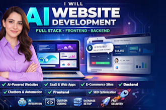 ai website development ai full stack web developer, front end, backend developer