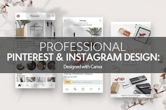 design pinterest pins and instagram posts in canva