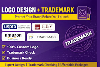 design a professional business logo and do trademark research