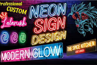 design custom neon sign or led neon logo for your business