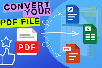 convert PDF to word, excel, PPT, or editable format