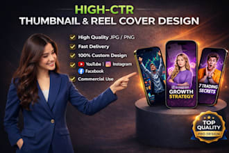 viral youtube thumbnails and  instagram reel covers