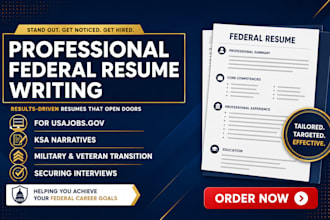 write a federal resume for usajobs, ksa narratives, and military transition