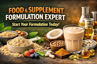 chemical formulation, food science recipe, cosmetic and beverage formula