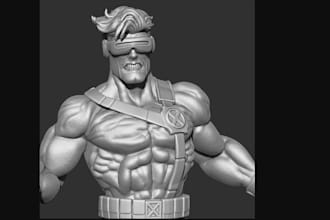 sculpt custom 3d action figure, 3d articulated action figure model, 3d printing