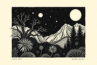create awesome linocut illustration art