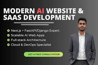 develop ai website, ai saas and ai web application as a full stack developer