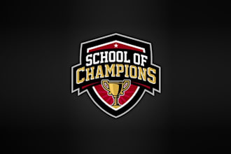 design unique fantastic logo for school of champions