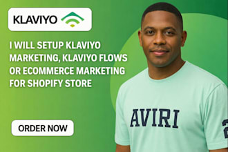 setup klaviyo marketing, klaviyo flows or ecommerce marketing for shopify