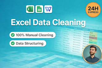 clean, format, and structure excel or google sheets data