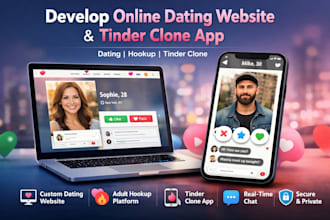 develop online dating website and adult hookup platform with tinder clone app