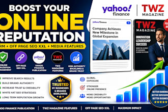 improve off page SEO ranking, link suppresion with yahoo finance, xxl magazine