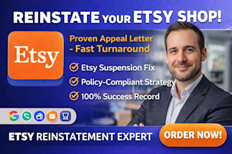 fix etsy suspension and reinstate your etsy account fast