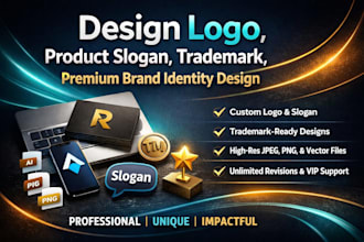 design logo product slogan trademark premium brand identity design