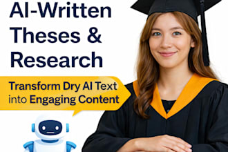 manually humanize and edit thesis and academic ai content