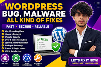 fix wordpress errors, malware, or broken website fast
