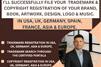 file trademark registration copyright filing of art music book logo in US europe