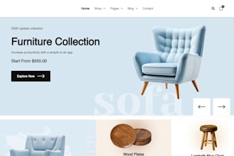 design a high converting furniture or home decor shopify store