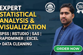 do statistical data analysis using spss, rstudio, sas, excel and data cleaning