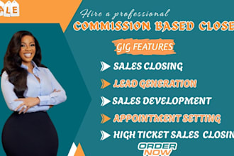 be commission based sales closer salesperson appointment setter b2b sales leads