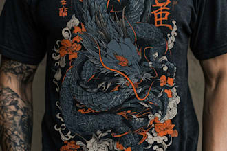 design japanese t shirt illustration