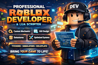 be your roblox developer game ai lua scripter gui vfx model weapons