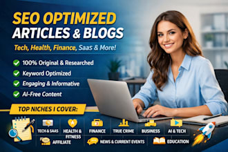 write SEO tech, health, finance, saas and amazon affiliate articles