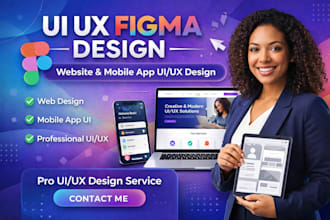 do ui ux figma design figma website and mobile app ui design