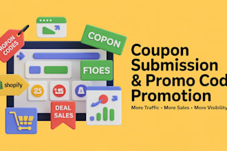 do coupon submission, promo code submission and website traffic boost
