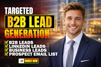 do quality b2b leads generation, linkedin leads and targeted email lists for you