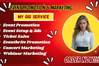 manage event setup, event marketing, webinar promotion for more attendee
