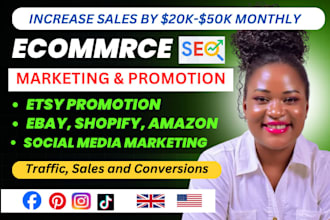 etsy SEO optimization and organic promotion to increase traffic and visibility