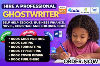 be your 50,000 words ebook ghost writer, book writer, book ghostwriter