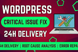 fix website, wordpress errors, bugs technical issues