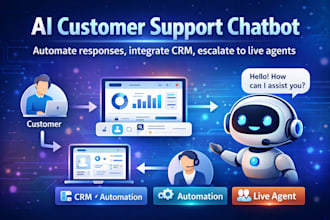 build ai customer support chatbot with crm integration and live agent handoff