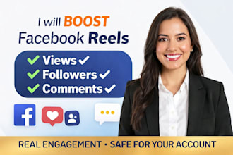 grow facebook reels views, followers page growth, instagram promotion