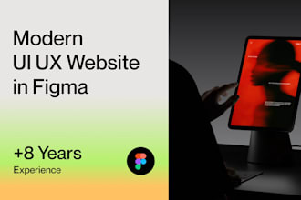 design a modern UX UI interface on figma for a website