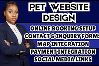 design a pet business, shop, service, veterinary, animal and zoological site