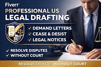 draft professional demand letters, cease and desist, and legal notices