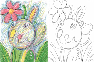 professionally trace photos into custom coloring pages