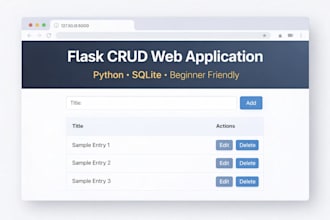 build a simple python flask crud web application