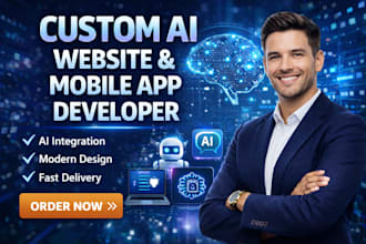 develop custom ai website, ai chatbot, and ai web app