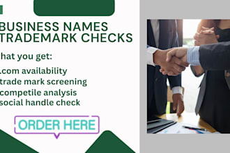 develop strategic business names with trademark checks