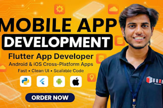 develop android and ios app using flutter, android and IOS flutter developer